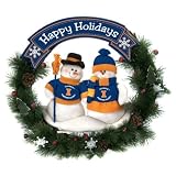 Illinois Fighting Illini Christmas Snowman Wreath