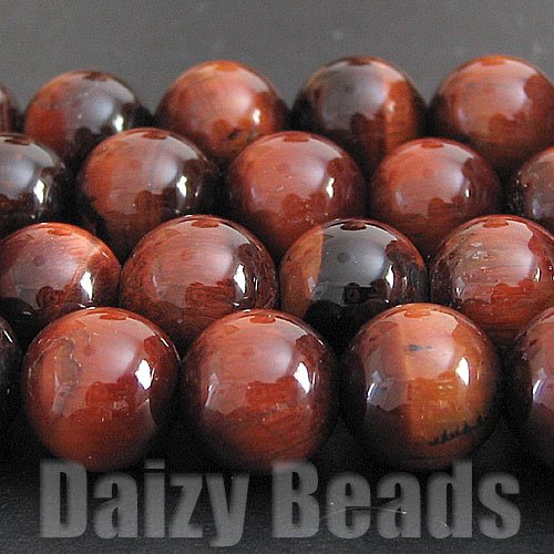 セール：【21%OFF!】【天然石ビーズ】【レッドタイガーアイ(天然/加熱)】　丸玉　８mm　１連（約４０ｃ