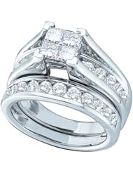 1.00CTW DIAMOND INVISIBLE BRIDAL SET SIZE 5