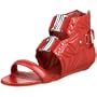 Pour La Victoire Women's Racquel Flat Sandal,Red,7 M US