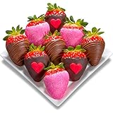 Golden State Fruit Chocolate Covered Strawberries, 9 Love Bites Valentine