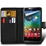 Noir Portefeuille Cuir �tui Coque pour Motorola XT&hellip de Membrane