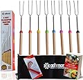 Marshmallow Roasting Sticks Telescoping Forks Smores Skewers for Camping Cookware and Patio Fire Pit Accessories. FDA Approved Stainless Steel