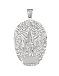 Clevereves 14K White Gold Pendant Police Badge 8.1 - Gram(s)