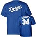 Fernando Valenzuela Majestic Cooperstown Throwback Player Name and Number Los Angeles Dodgers T-Shirt