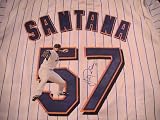 JOHAN SANTANA SIGNED AUTOGRAPHED JERSEY NEW YORK METS COA + PROOF PHOTO