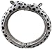 White / Black Giraffe Head Hinged Bangle Bracelet