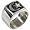 Sterling Silver Ring Inlayed Moon & Star - Size 5