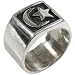 Sterling Silver Ring Inlayed Moon & Star - Size 11