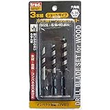 ( お徳用 3セット) TRAD 木工用ドリル刃セット 【6 8 10mm 3本組】 ショートタイプ インパクト対応12V以上 TWD-301