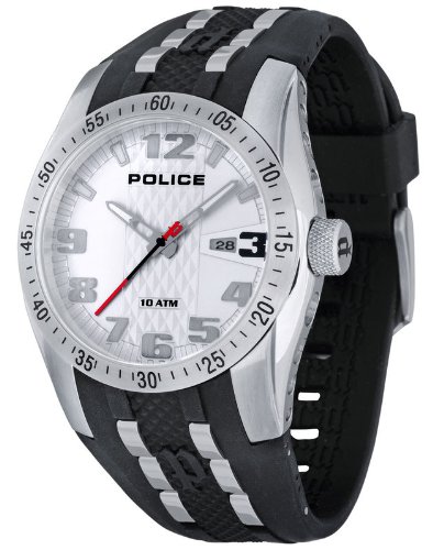 Police Men's PL-12557JS/01 Topgear White Dial Watch