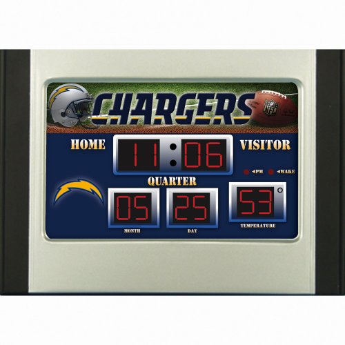 San Diego Chargers Scoreboard Desk Clock