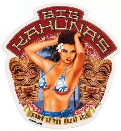Big Kahuna's Decorative Sticker Decal By ODM