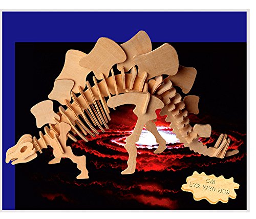 3-D Wooden Puzzle - Large Stegosaurus -Affordable Gift for your Little One! Item #DCHI-WPZ-BJ-002 by All4LessShop
