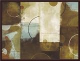 April Showers I by Mo Mullan Blue Brown Contemporary Abstract Wall Art Print Framed Décor