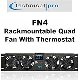 Technical Pro FN-4    4-Fan Rack Mountable Cooling Unit with Temperature Readout (Black)