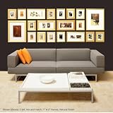 Picturewall Frame Kit - All in one system...to create a perfect photo gallery in minutes. Natural Frame System with Hanging Template. 1 Moulding (other color avail)