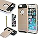iPhone 6 Case, oneCase™ Hybrid High Impact Shockproof Protective Case Hard Plastic+Soft Silicon Rubber Armor Defender Case Cover for Apple iPhone 6 4.7 inch Screen with Stylus & Screen Protector (Gold/Black)