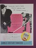 Captain Bill Cook New York Rangers Champion Hockey Team 1934 Camel Cigarettes Advertisement Bulletin 14 X 18 Matted Ready For Framing
