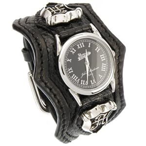 【クリックで詳細表示】Artemis Classic ( アルテミスクラシック ) ブラック リザード レザーブレスウォッチ/ メンズ 腕時計