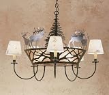 35 Inch W Elk 5 Arm Chandelier Ceiling Fixture