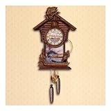 buy cheap price Trophy Time Decorative Wooden Cuckoo Clock: Largemouth Bass Fishing Art Wall Decor by The Bradford Exchange