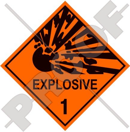 EXPLOSIVE Explosion Danger Warning Safety Sign 4