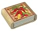 CounterArt South West Peppers Design Square Absorbent Coasters in Wooden Holder, Set of 4