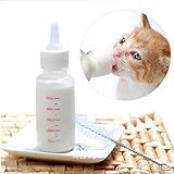 Yosoo 50ml Newborn Pet Small Dog Puppy Cat Kitten Kitty Rabbit Milk Nursing Care Pup Milk Feeding Bottle Set Milk Feeder
