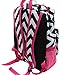 Womens Print Backpack Bag w/ Pink Trim