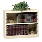 RTA Two Shelf Steel Bookcase 30H Black
