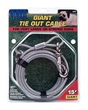 Titan Giant Cable 15-Feet Long Tie Out, Silver