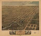Bird's eye view of the city of Rochester, Olmsted County, Minnesota 1869. Merchants Lithographing Co., large historic panoramic map reprint 40x36