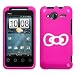 HTC A7373 EVO SHIFT WHITE HELLO KITTY BOW ON A PINK HARD CASE COVER