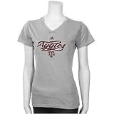adidas Texas A&M Aggies Ash Ladies Classic Logo T-shirt