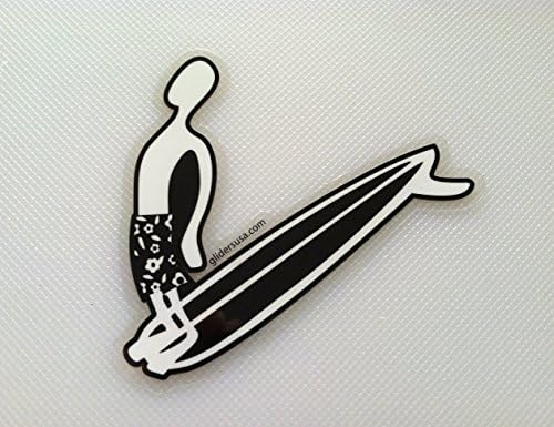 Ten Toes on the Nose Surfer Sticker Decal Gift Set of 2