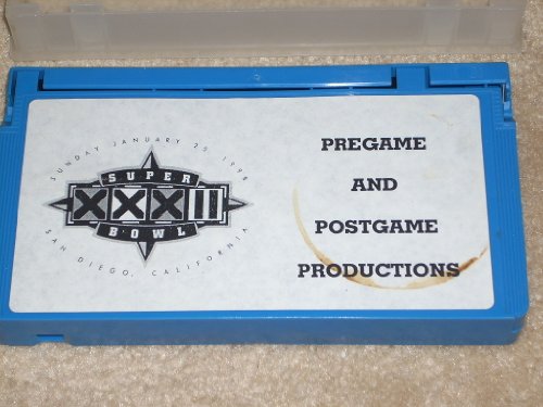 SUPER BOWL XXII January 25, 1998 San Diego California RARE PreGame and Postgame Production Video - showing detail of performances, announcing, 150 Cal Sesquentennail Celebration +++ VHS Video with original label. Plays great!