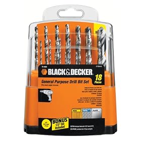 Black and Decker 71-931 HSS Drill Bit Set, 18-Piece by Black & Decker
