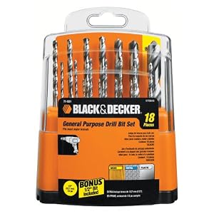 Black and Decker 71-931 HSS Drill Bit Set, 18-Piece by 