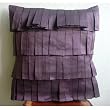 Purple Blocks - Decorative Pillow Covers - Silk Pillow Cover with Pintucks
