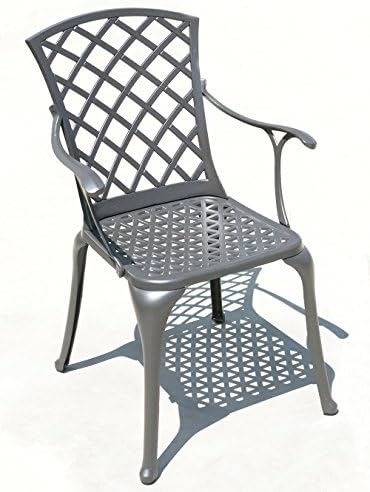 Two of MEMPHIS EX01002C Cast Aluminum Outdoor Arm Chair, Bronze Finish & FREE Shipping, 2 PCS/SET