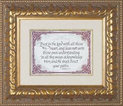 Trust in The Lord - Beautiful 12" by 14" Wall Decorative Framed Art
