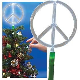 DCI LED Peace Sign Tree Topper