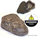 Rock Key Hider w/ Swing Cover & Window Warning Decal Set