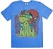 Junk Food Spiderman Climbing Blocks Blue Adult T-Shirt Tee