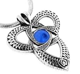Sterling Silver Siberian Blue Quartz Celtic Knot Pendant