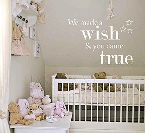 We Made a Wish &amp; You Came True - Wall Sticker Art Vinyl Mural Different Colours for Home Wall Decal 40*60cm