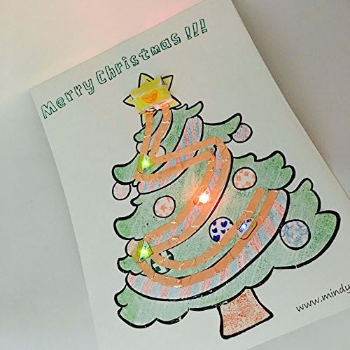 Flash chip DIY creativity gift Technology products Children's handmade LED Christmas tree
