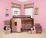 SWEET SAFARI PINK-4 PC CRIB ST - BABY BEDDING SETS