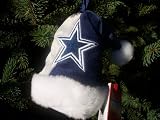 Dallas Cowboys 4" Mini Santa Hat Christmas Tree Ornament